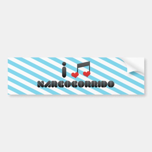 私はNarcocorridoを愛します バンパーステッカー (正面)