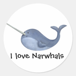 私はNarwhalsを愛します ラウンドシール