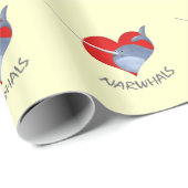 私はNarwhalsを愛します ラッピングペーパー (ロールコーナー)