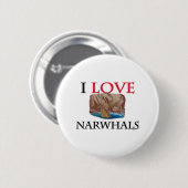 私はNarwhalsを愛します 缶バッジ (正面&裏面)