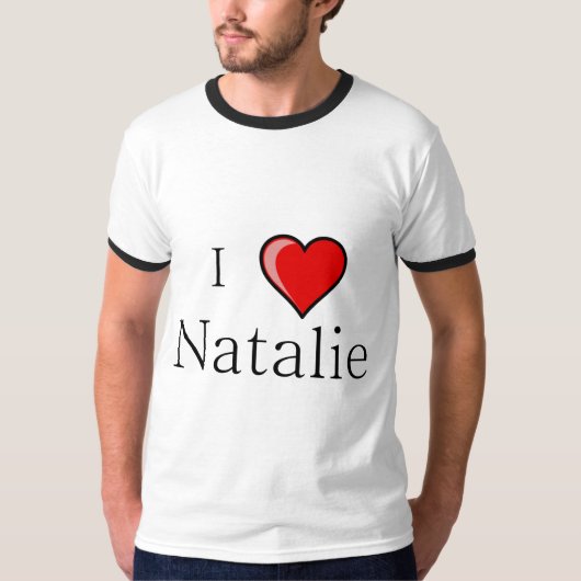 私はNatalieを愛します Tシャツ (正面)