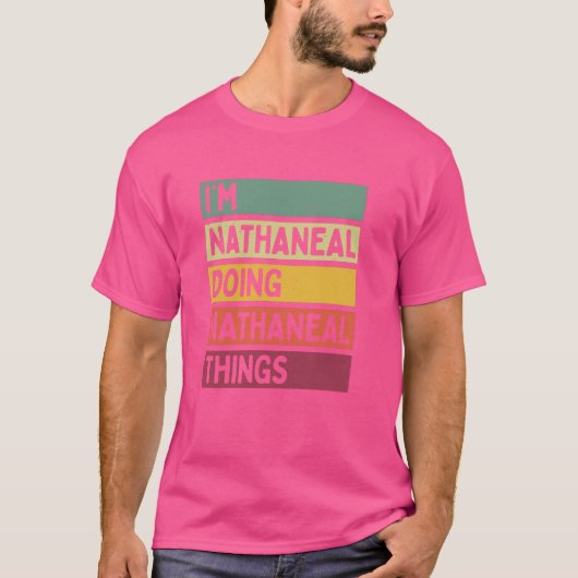 私はNathaneal Thaneal Things Personaでおもしろいす Tシャツ (正面)