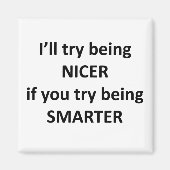 私はNCerであってみもしてみる頭が切れる マグネット (正面)