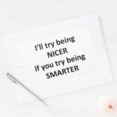 私はNCerであってみもしてみる頭が切れる 長方形シール (封筒)