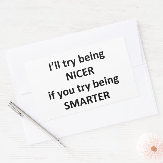 私はNCerであってみもしてみる頭が切れる 長方形シール (封筒)