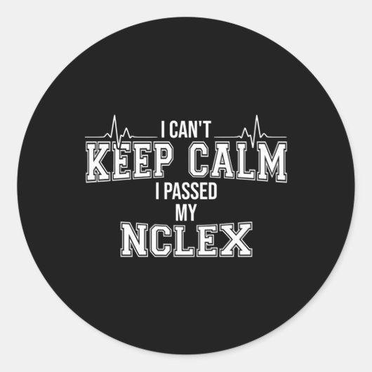 私はNclexの保ナース生に合格して落ち着くことができない ラウンドシール (正面)