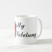 私はNebelungの私のマグを愛します コーヒーマグカップ (正面右)