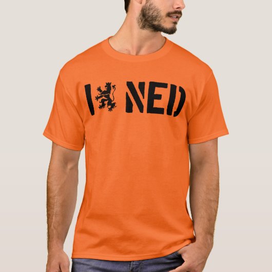 私はNEDERLANDSのティーを愛します Tシャツ (正面)