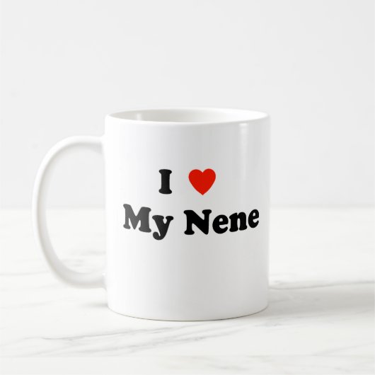 私はNeneの私のマグを愛します コーヒーマグカップ (左)