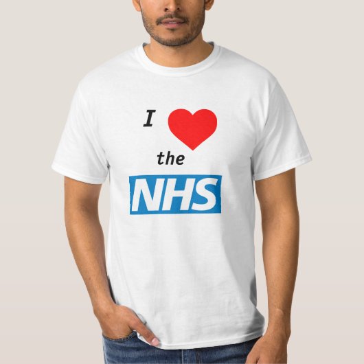 私はNHSのTシャツを愛します Tシャツ (正面)