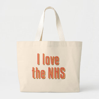 私はNHSを愛します ラージトートバッグ