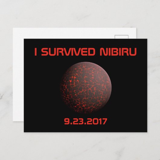 私はNibiruの郵便はがきを生き延びました ポストカード (正面/裏面)