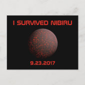 私はNibiruの郵便はがきを生き延びました ポストカード (正面)