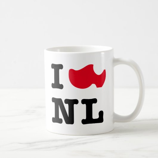 私はNLを愛します コーヒーマグカップ (右)