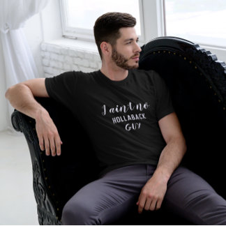 私はNo Hollaback Guy、Holler Back、ホワイト文字 Tシャツ