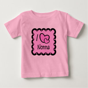 私はNonnaのかわいいTシャツを愛します ベビーTシャツ