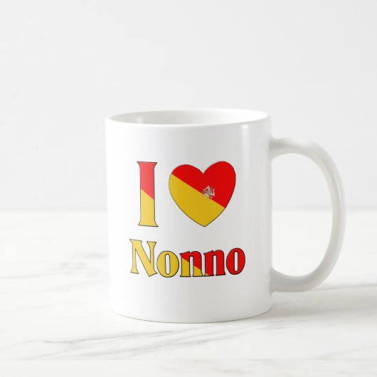 私はNonnoを愛します コーヒーマグカップ (右)