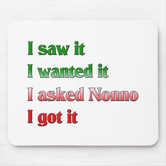 私はNonnoを頼みました マウスパッド (正面)