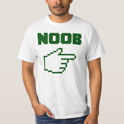 私はNoobの新参者とあります Tシャツ (正面)
