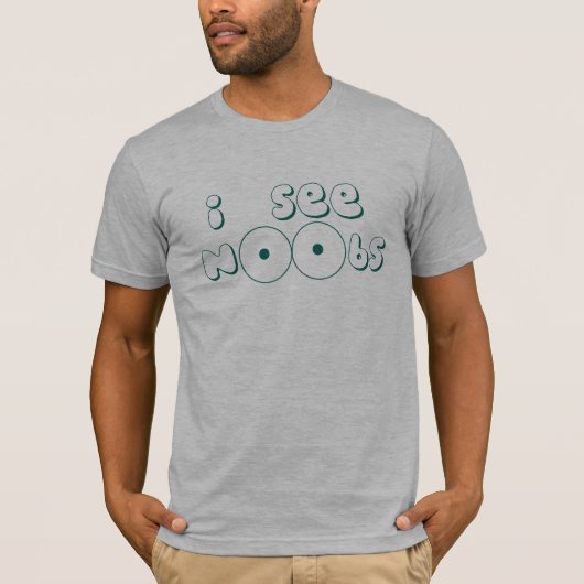 私はnoobsのTシャツを見ます Tシャツ (正面)