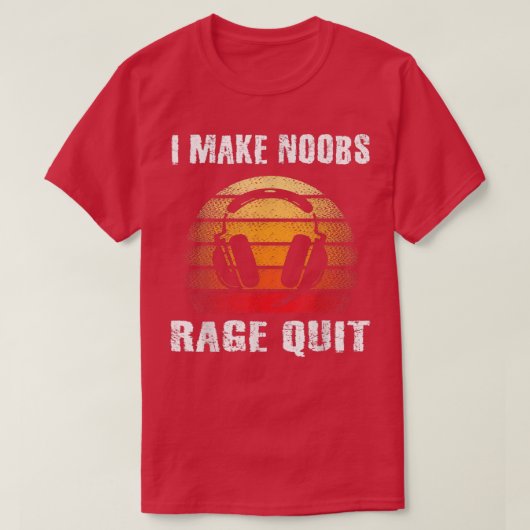私はNoobs怒りゲーマーやめおもしろいことわざボーイズTee Tシャツ (デザイン正面)