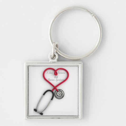 私はNoonanシンドロームのkeychainとの誰かを愛します キーホルダー (正面)