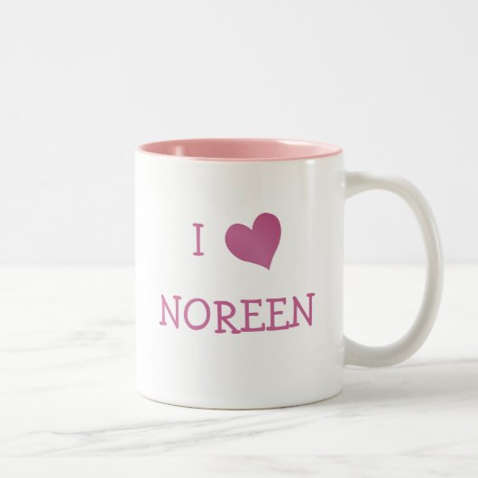 私はNOREENを愛している ツートーンマグカップ (右)