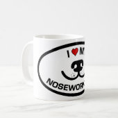 私はNosework私の犬を愛します コーヒーマグカップ (正面左)