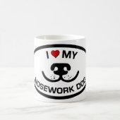 私はNosework私の犬を愛します コーヒーマグカップ (中央)