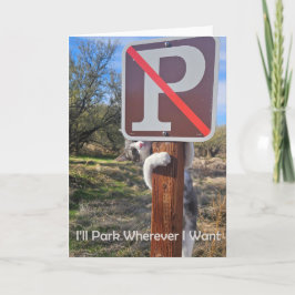 私はNotecardしたい場所に駐車する 案内状