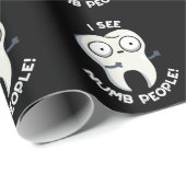 私はNumb人々の歯のプンおもしろいダークBGを参照 ラッピングペーパー (ロールコーナー)