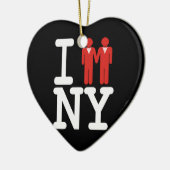 私はNYの人- .PNGで結婚しました セラミックオーナメント (左)