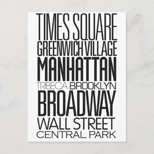 私はNYを愛している ポストカード (正面)