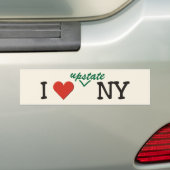 私はNYをUPSTATE愛します バンパーステッカー (車上)
