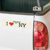 私はNYをUPSTATE愛します バンパーステッカー (トラック上)