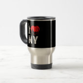 私はNYニューヨーク旅行コーヒー・マグを愛します トラベルマグ (正面左)