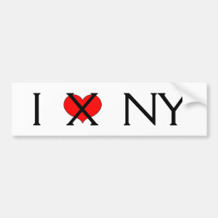 "私はNY"のバンパーステッカー憎みます バンパーステッカー
