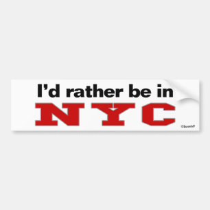私はNYCにむしろあります バンパーステッカー