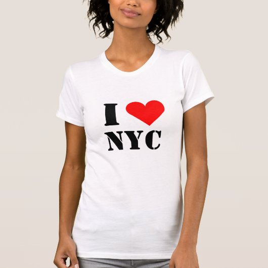 私はNYCのハートのTシャツを愛します Tシャツ (正面)