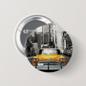 私はNYC -ニューヨークのタクシー--を愛します 缶バッジ (正面&裏面)