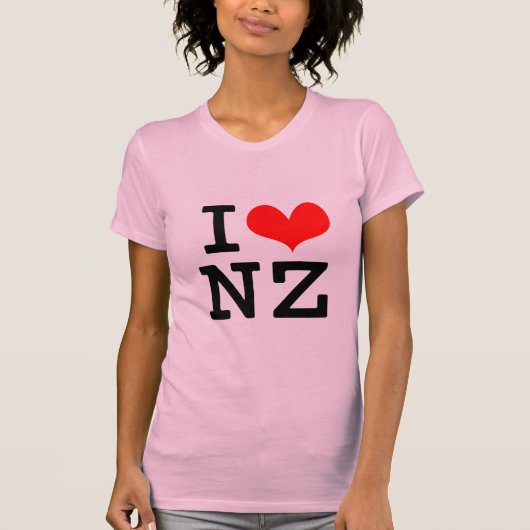 私はNZを愛します Tシャツ (正面)
