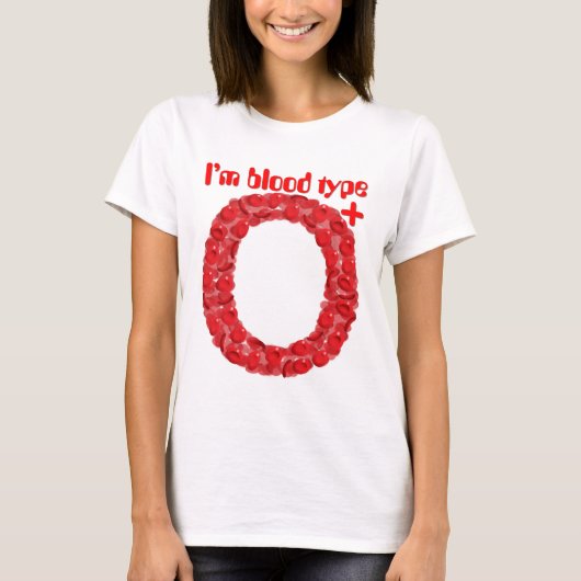 私はO型です Tシャツ (正面)