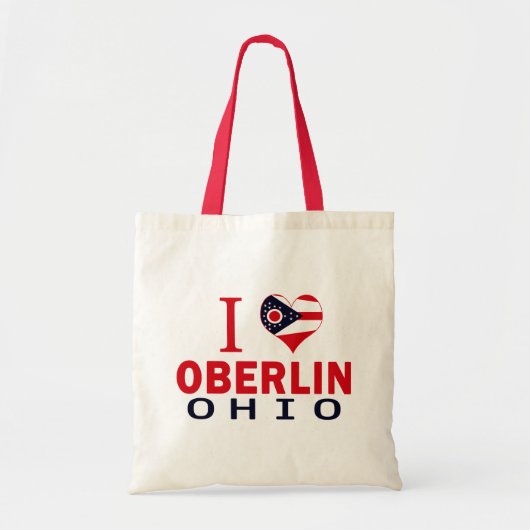 私はOberlin、オハイオ州を愛します トートバッグ (正面)