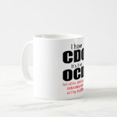 私はOcd贈答用マグのようにCdを持っている コーヒーマグカップ (正面左)