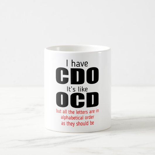 私はOcd贈答用マグのようにCdを持っている コーヒーマグカップ (中央)