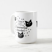 私はOCD、強迫性猫障害です コーヒーマグカップ (正面左)
