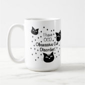 私はOCD、強迫性猫障害です コーヒーマグカップ (左)