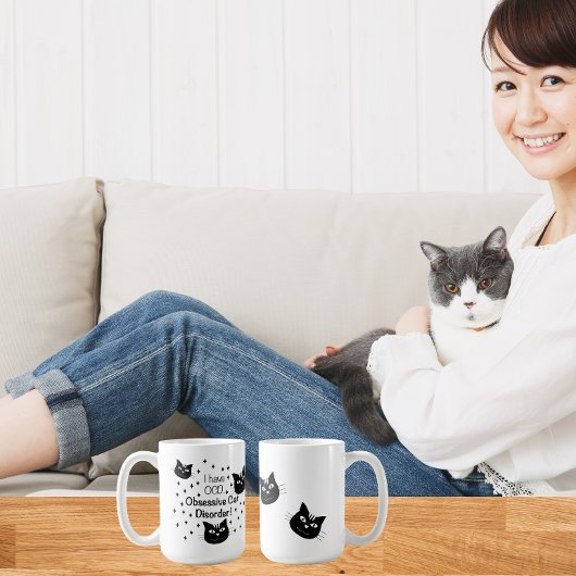 私はOCD、強迫性猫障害です コーヒーマグカップ