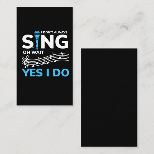 私はOh私がワイシャツの歌手をする待ち時間のYesを常に歌いません 名刺 (正面/裏面)