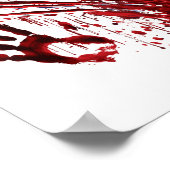 私はOK血手の血(ばちゃばちゃ)跳ねる手刷り爪 ポスター (角)